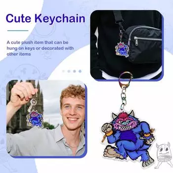 Acrylic Keychain Cartoon Character Keychain, Gift For Little Boy One Size