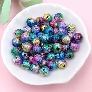 Acrylic Round Shape For Jewelry Making Loose Beads 100 Pcs/lot Jewelry Accessories Jewelry Finding 6mm8mm High-quality DIY Crafts 6mm