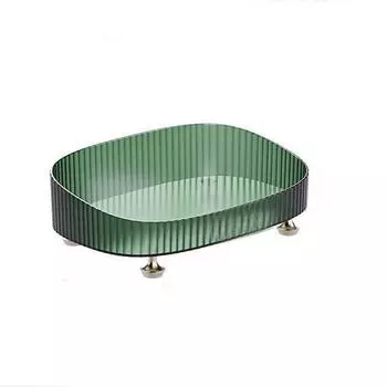 Acrylic Vanity Tray Multipurpose Cosmetics Organizer Practical Makeup Organizer Bathroom Storage зелёный