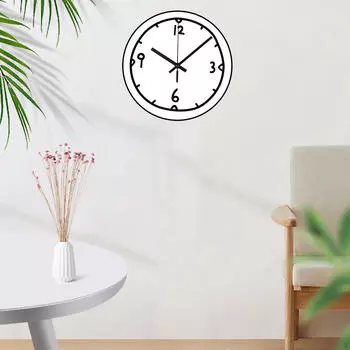 Акриловые настенные часы Doodle Digital Creative Silent Timepiece Decor Art для офиса style A