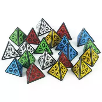 Акриловые игральные кости 10 шт. Многогранные игральные кости D4 игровые кости для ролевой игры DND настольная игра красный