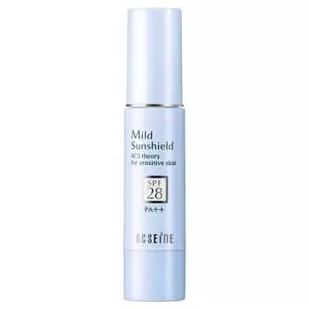 acseine mild sunshield spf28pa++ sunscreen moisturizing base cream 22g