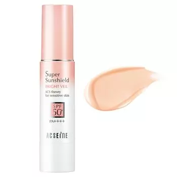 ACSEINE Super Sunshield Bright Veil Base 22 г 01 SPF50+ PA++++ (Солнцезащитный крем) (Розовый бежевый)