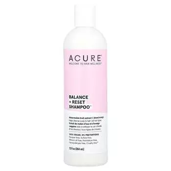 ACURE, Шампунь Balance + Reset, подходит для всех типов волос, экстракт плодов арбуза и аромат красного апельсина, 12 жидких унций (354 мл)