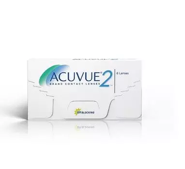 ACUVUE 2 - Двухнедельные прозрачные контактные линзы многоразового использования, упаковка из 6 линз | От Джонсон и Джонсон Optical Power -2.75