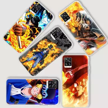 AD68 One Piece Sabo Ace Clear Case для Samsung A04 A14 A23 A34 A54 M23 M33 M52 M53 Realme 10 9 C30S C35 C55 VIVO Y02 Y21 Y33S Y51 X80 V25 Cover Infinix Zero 30 5G бездна