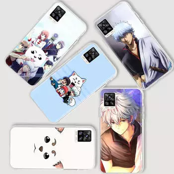 AD70 GINTAMA прозрачный чехол для Samsung A04 A14 A23 A34 A54 M23 M33 M52 M53 Realme 10 9 C30S C35 C55 VIVO Y02 Y21 Y33S Y51 X80 V25 чехол Infinix Note 11 кожа буйвола