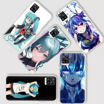AD73 Hatsune Miku Vocaloid Прозрачный чехол для Samsung A04 A14 A23 A34 A54 M23 M33 M52 M53 Realme 10 9 C30S C35 C55 VIVO Y02 Y21 Y33S Y51 X80 V25 Чехол Infinix Hot 10T капри