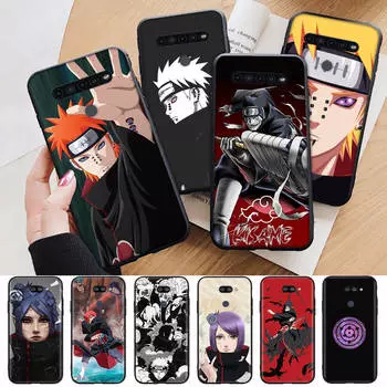AD77 Наруто Акацуки черный чехол для OPPO Reno 8 6 5 4 Pro Find X3 A17 A31 A38 A40 A53 A54 A55 A74 A76 A78 A77 A80 A94 A95 A96 Pro Sofe Cover OPPO A32 2020 кожа буйвола