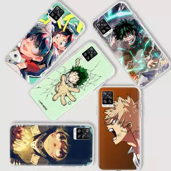 AD87 My Hero Academia прозрачный чехол для Samsung A04 A14 A23 A34 A54 M23 M33 M52 M53 Realme 10 9 C30S C35 C55 VIVO Y02 Y21 Y33S Y51 X80 V25 чехол VIVO Y33S ирис