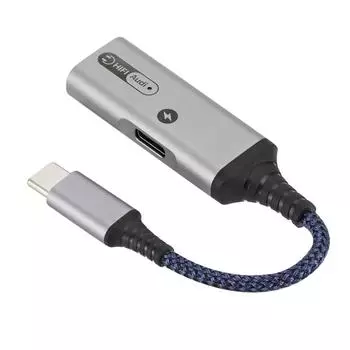 Адаптер 2-в-1 USB Type C на AUX 3,5 мм для наушников и зарядки для Samsung Huawei