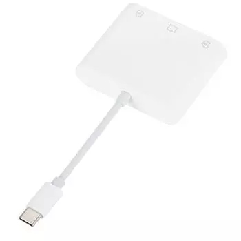 Адаптер 3-в-1 Type-C для карт памяти SD/TF/CF, устройство чтения карт SD для iPad iPhone 15