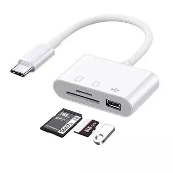 Адаптер 3 в 1 Type C, устройство чтения карт памяти TF SD, OTG, разъем USB C для карт памяти для iPad Pro, Huawei, Macbook, адаптер USB type c