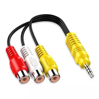Адаптер AV компонента кабеля 3,5 мм до 3 Rca для телевизора Tcl