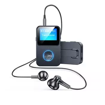 Адаптер Bluetooth с экраном, аудиоресивер 5.0, Bluetooth MP3-плеер, пульт дистанционного управления для фотосъемки
