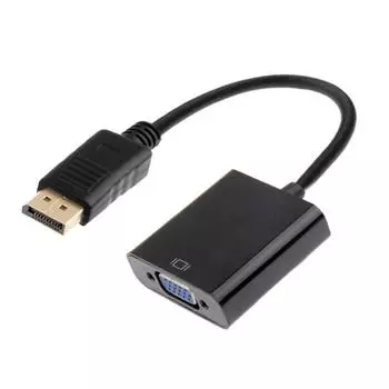 Адаптер DisplayPort Male to VGA Female(черный) чёрный