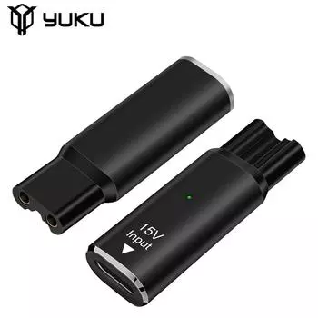 Адаптер для бритвы YUKU 15 В HQ8505 Type-C, зарядный конвертер для триммера для бороды Philips Norelco One Blade QP6520 QP6530 QP6510 чёрный