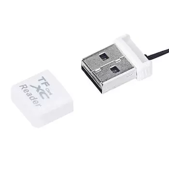 Адаптер для чтения Micro SD/SDXC MINI Super Speed USB 2.0, белый