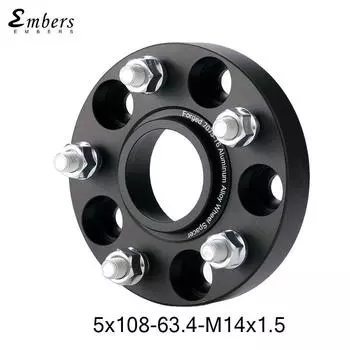 Адаптер для колесной проставки PCD 5x108 CB 63.4 для Range Rover Evoque LR2 Volvo S60 Jaguar E-Pace I-Pace PoleStar M14x1.5 1 шт.