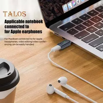 Адаптер для наушников USB-C - аудиоадаптер USB Type C Male - Female Адаптер для наушников Усилитель для гарнитуры Адаптер для Apple белый