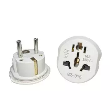 Адаптер для вилки ЕС AU UK US to EU Euro Plug Adapter Converter Европейский дорожный адаптер Australia America China USA CN to EU Sockets белый