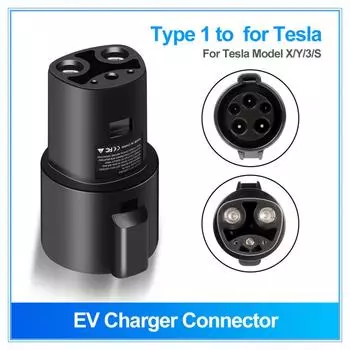 Адаптер для зарядки электромобиля Type1 J1772 для Tesla Model XY 3 S для разъема зарядного устройства EVSE Conversion Gun Socket