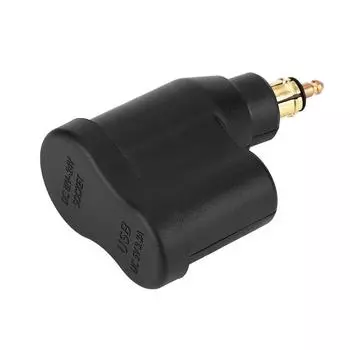Адаптер двойного USB-зарядного устройства для мотоцикла, гнездо прикуривателя для BMW Din Hella Plug