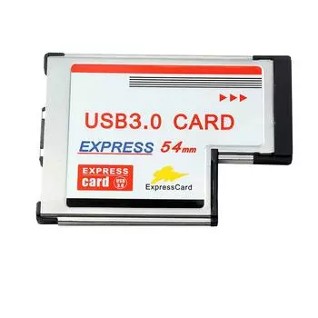 Адаптер Expresscard с 2 портами USB 3.0 для ноутбука с чипсетом NEC, 54 мм