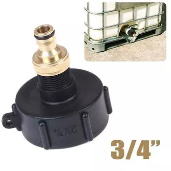 Адаптер IBC с соединителем 3/4 S60X6 Ig для резервуара для воды IBC Rain Barrel 1000L