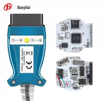 Адаптер INPA K+DCAN для шасси BMW E - FT232RL 9241 Белая печатная плата с кнопочным переключателем inpa push switch синий