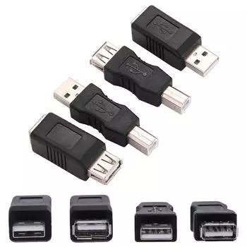 Адаптер Электроника USB 2.0 Тип A Женский на Тип B Мужской Принтер Адаптер Конвертер Разъем Мужской на Женский Штекер male to male
