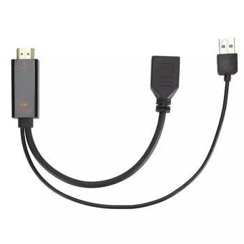 Адаптер кабеля HD Multimedia Interface to DisplayPort с питанием по USB 3840x2160 60 Гц длина 9,8 дюймов