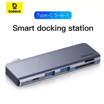 Адаптер-концентратор Baseus Harmonica «пять в одном»