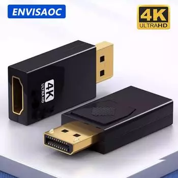 Адаптер-конвертер 4K DP DisplayPort to HDMI, совместимый с Display Port DP to HDMI, адаптер HDTV, совместимый с Видео Аудио ПК Ноутбук