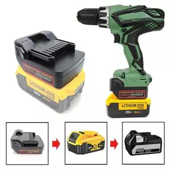 Адаптер-конвертер для литий-ионного аккумулятора Dewalt DCB 18 В/20 В для преобразования в литиевые аккумуляторы Hitachi / Hikoki 18 В для электроинструмента BSL1830