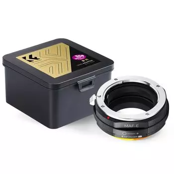 Адаптер крепления Concept Совместим с объективами Minolta Minolta A mount AF Совместим с объективами Sony mount Совместим с камерами Sony NEX E mount Матовый