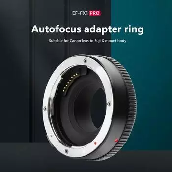 Адаптер крепления объектива с автоматической фокусировкой Viltrox EF-FX1 Pro и кольцом регулировки диафрагмы, обновленный тип C чёрный