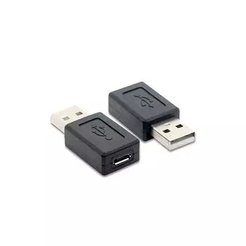 Адаптер Micro USB Female to USB OTG для зарядки телефона Android - черный чёрный