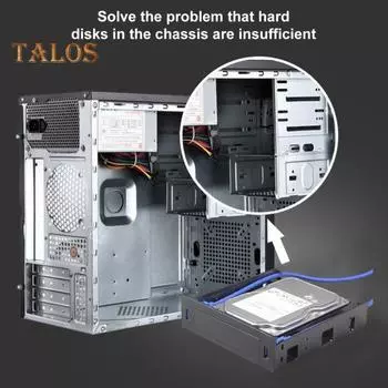 Адаптер отсека для накопителя 5,25 дюйма с портами USB 3.0, высокоскоростная передача данных, универсальный концентратор для передней панели, адаптер отсека для накопителя чёрный