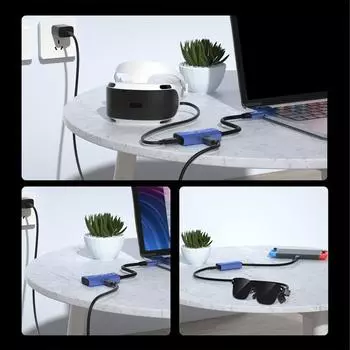 Адаптер питания для очков Type C в Type C Video PD100W Dual Function AR Smart Glasses Charger