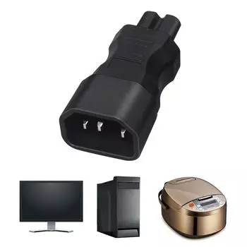 Адаптер питания IEC 320 C14 - C7 Разъем IEC C7 - C14 3-контактный C14 Male - C7 Female Преобразователь питания Разъем