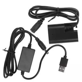 Адаптер питания постоянного тока LPE6 с имитацией аккумулятора и кабелем USB для Canon 5D2 5D3 5D4 6D 6D2