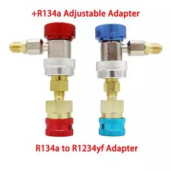 Adapter Quick Fitting Coupler For R1234YF To R134A High Low Side Adapter Fitting Connector Car Airconditioning Fitting Car Tools