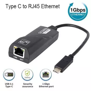 Адаптер Sagit USB-C — Ethernet uni USB Thunderbolt 3/Type-C — RJ45 Gigabit Ethernet