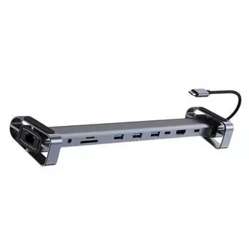 Адаптер USB C 100 Вт PD 3,5 мм AUX 3 порта USB 3.0 5 Гбит/с для передачи данных Macbook Huawei #1