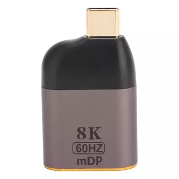 Адаптер USB C - DisplayPort 8K 60 Гц, алюминиевый сплав, Plug and Play, USB C - Mini DP, адаптер для ПК