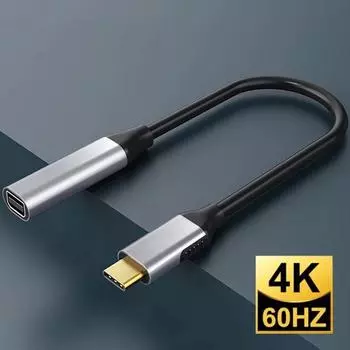Адаптер Usb-c к Mini Displayport USB 3.1 Type C (удар молнии 3) Адаптер Mini Dp поддерживает 4k чёрный