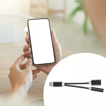 Адаптер USB C на 3,5 мм, разветвитель, кабель для звонков, прослушивания музыки, голоса, быстрой зарядки, премиум-класса, высокого качества золотой