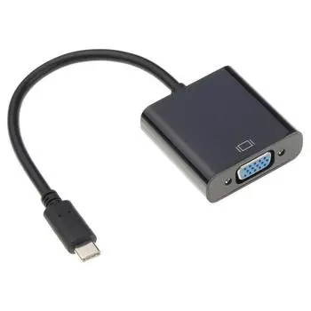 Адаптер USBC - VGA, кабель-адаптер USB 3.1 Type C - VGA 1080P FHD для Macbook 12 дюймов Chromebook Pixel Lumia 950XL
