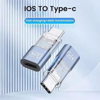 Адаптеры Lightning to Type C PD 30 Вт, разъем для быстрой зарядки передачи данных для iPhone 15 Pro Max, аксессуары для телефонов iPad/iPod серебряный